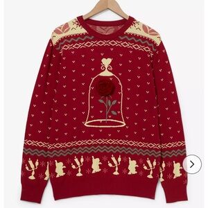 Disney christmas sweater beauty and the beast size large